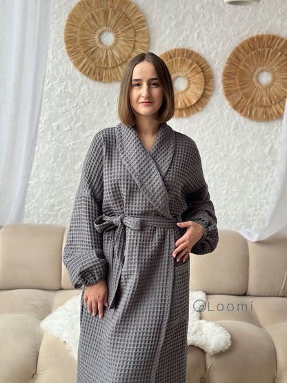 Жіночий халат з грецької вафельки Greece