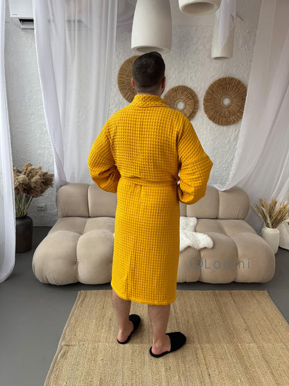 Чоловічий халат з грецької вафельки Greece