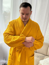 Чоловічий халат з грецької вафельки Greece