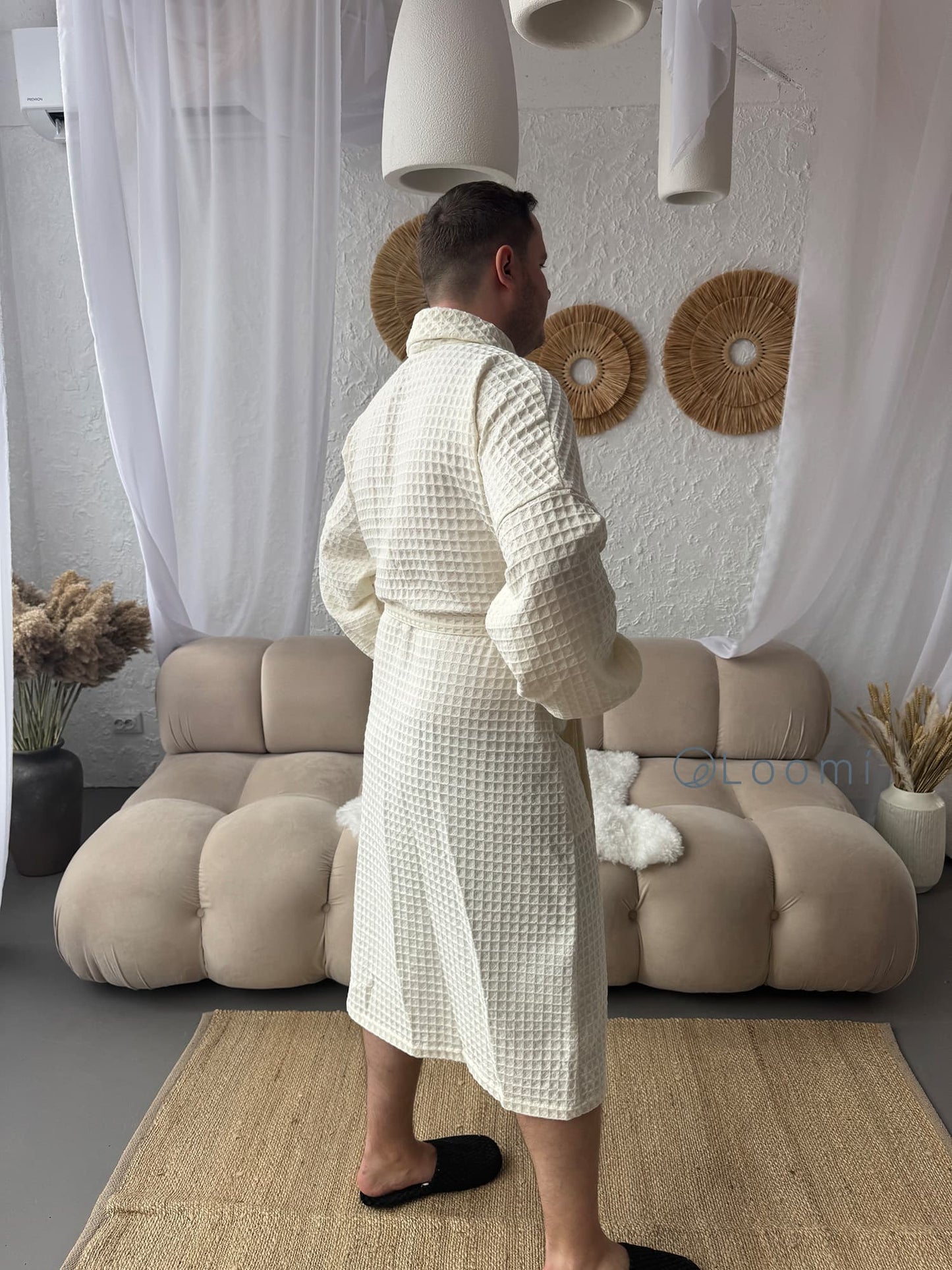 Чоловічий халат з грецької вафельки Greece