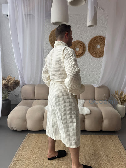 Чоловічий халат з грецької вафельки Greece