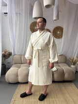 Чоловічий халат з грецької вафельки Greece