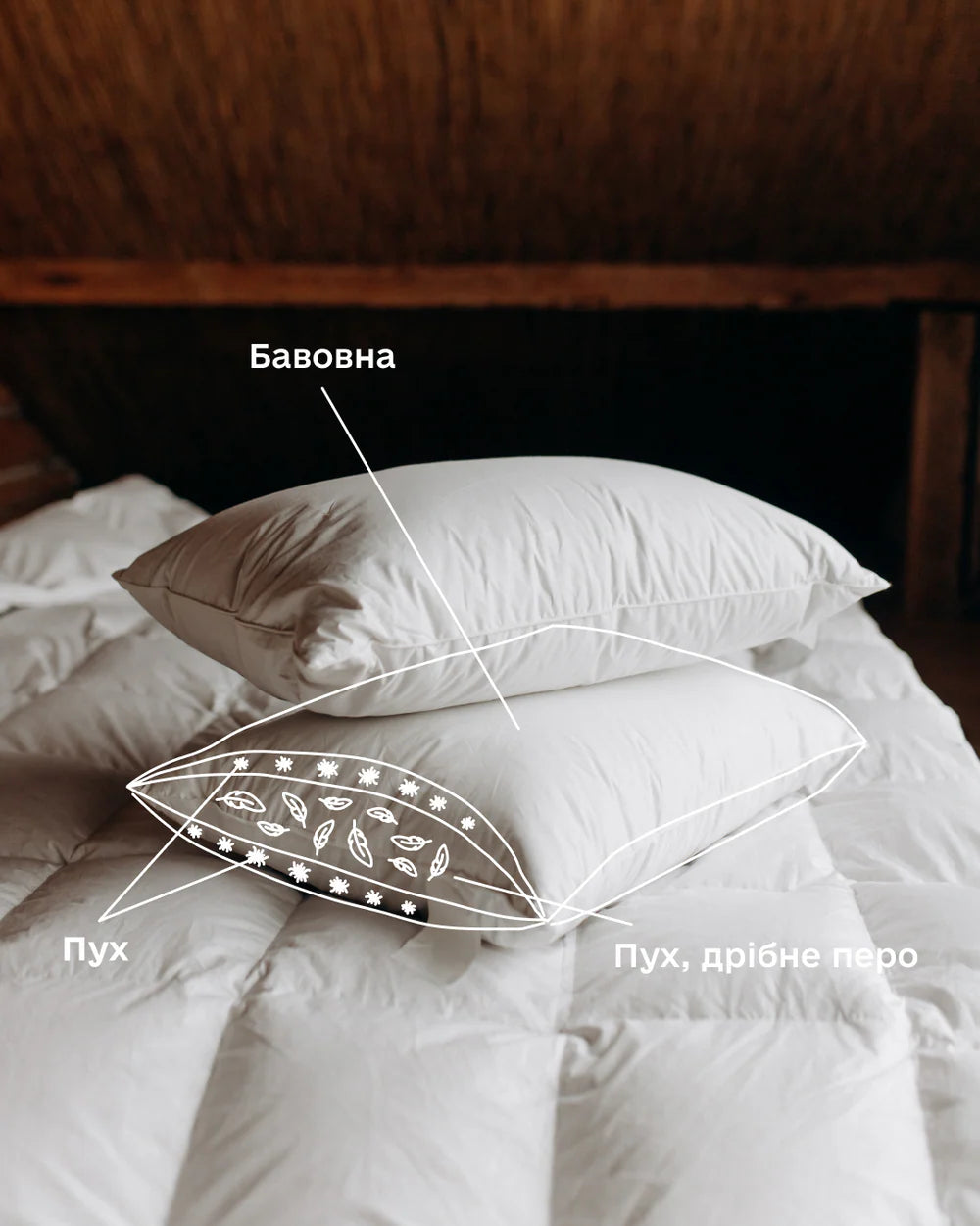 Подушка пухова Flow