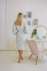 Жіночий халат вафельний шаль