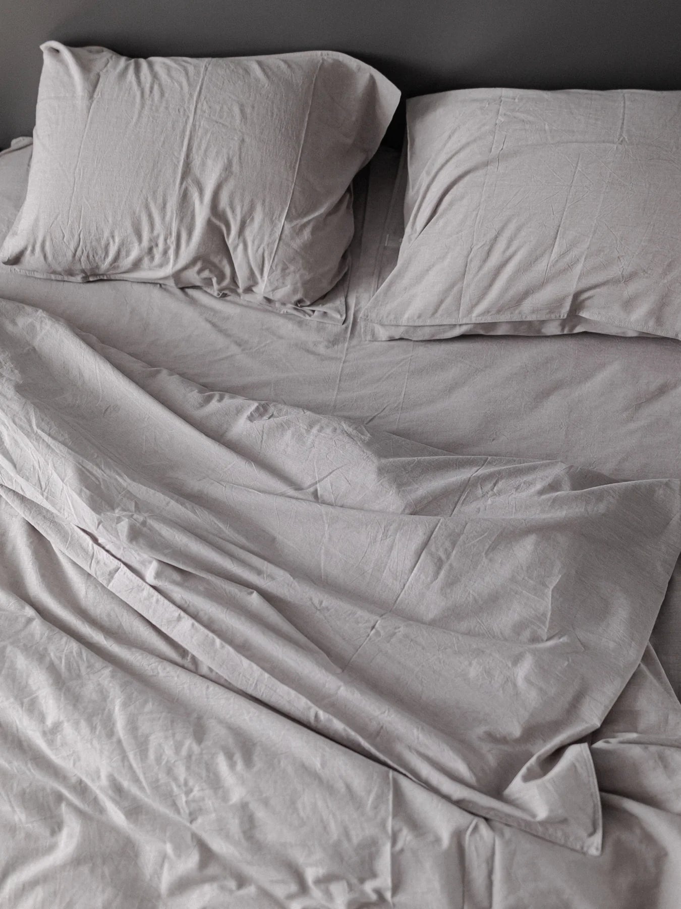 Комплект постільної білизни із вареної бавовни Grey