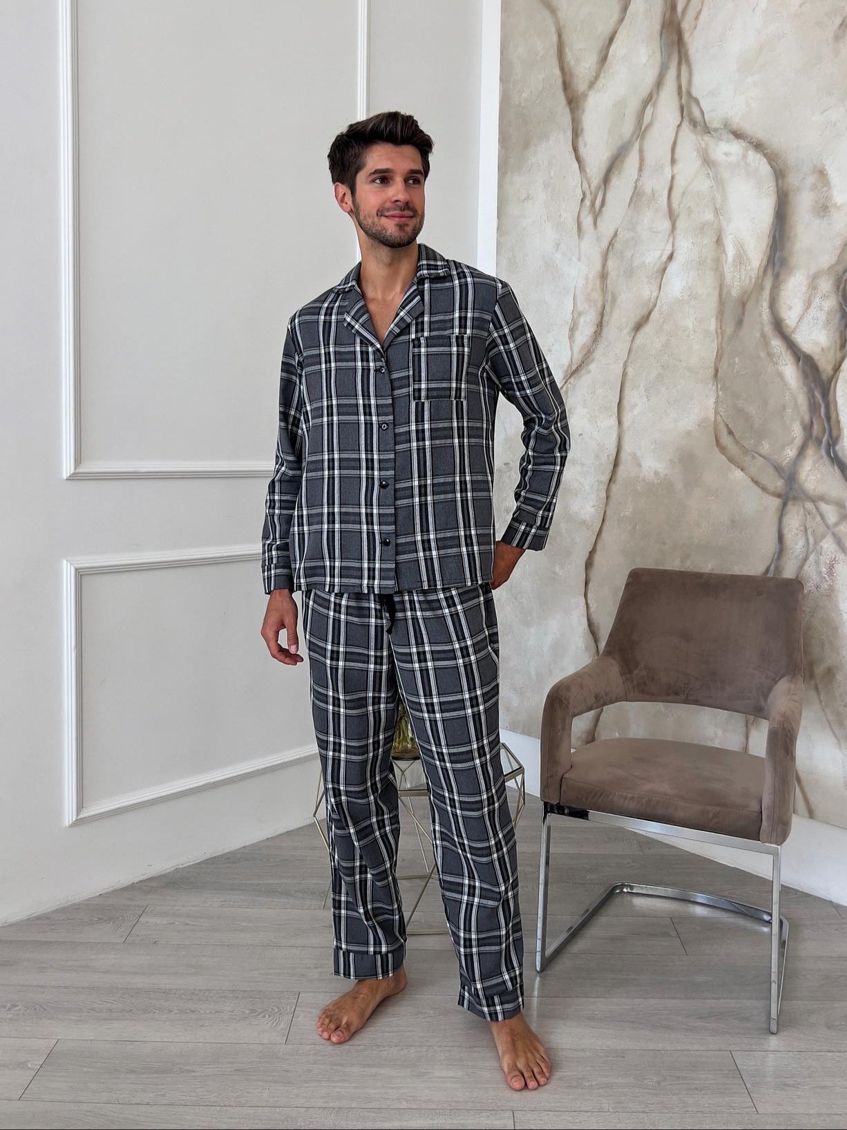 Піжама чоловіча із фланелі Base