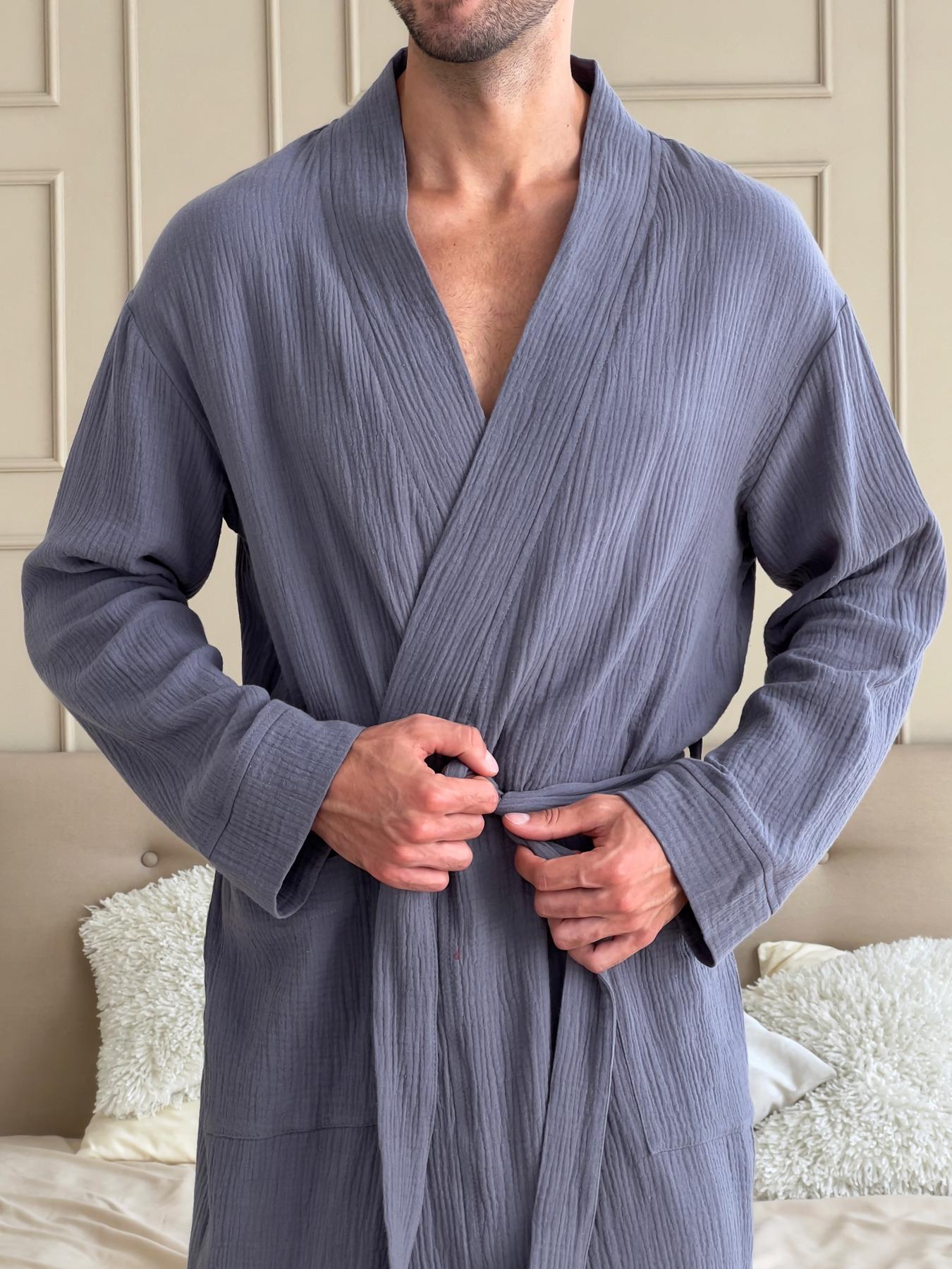 Чоловічий халат мусліновий Estet