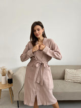 Жіночий халат мусліновий Latte