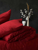 Комплект постільної білизни із преміум сатину Red