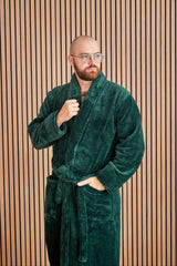 Чоловічий халат з велсофту (шаль)