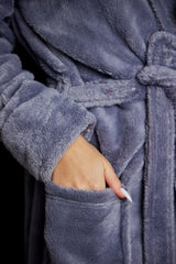 Жіночий халат з велсофту (шаль)