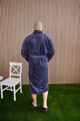 Чоловічий халат з велсофту (шаль)