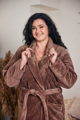 Жіночий халат з велсофту (шаль)