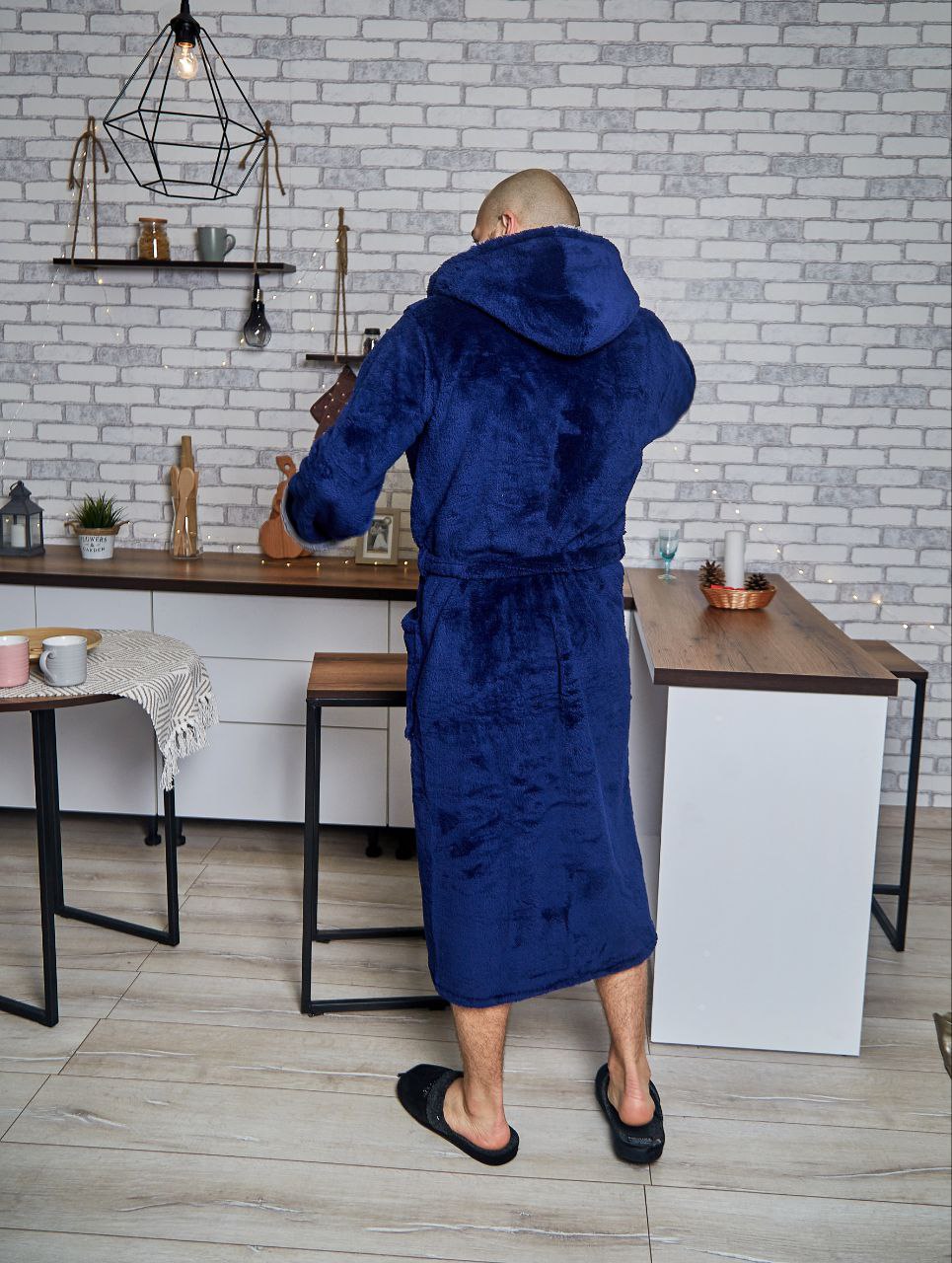 Чоловічий халат з велсофту