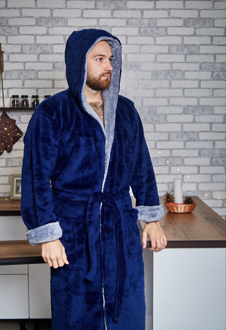 Чоловічий халат з велсофту