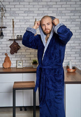Чоловічий халат з велсофту
