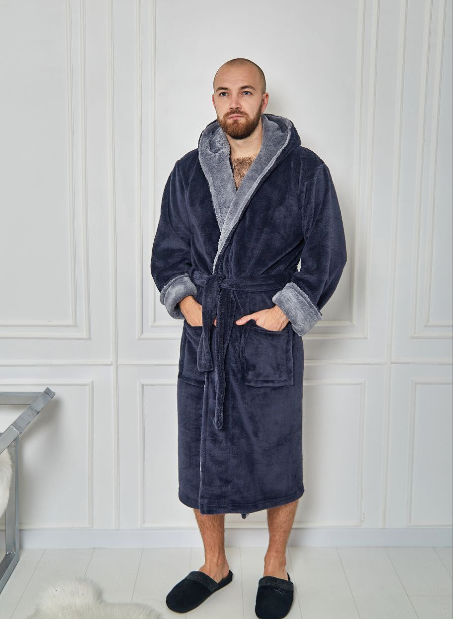 Чоловічий халат з велсофту