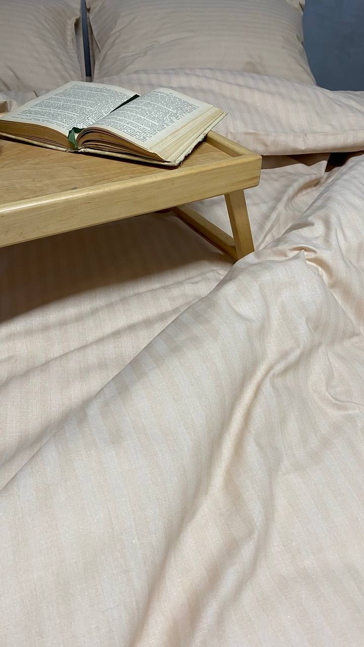 Комплект постільної білизни із бязі Beige Stripe