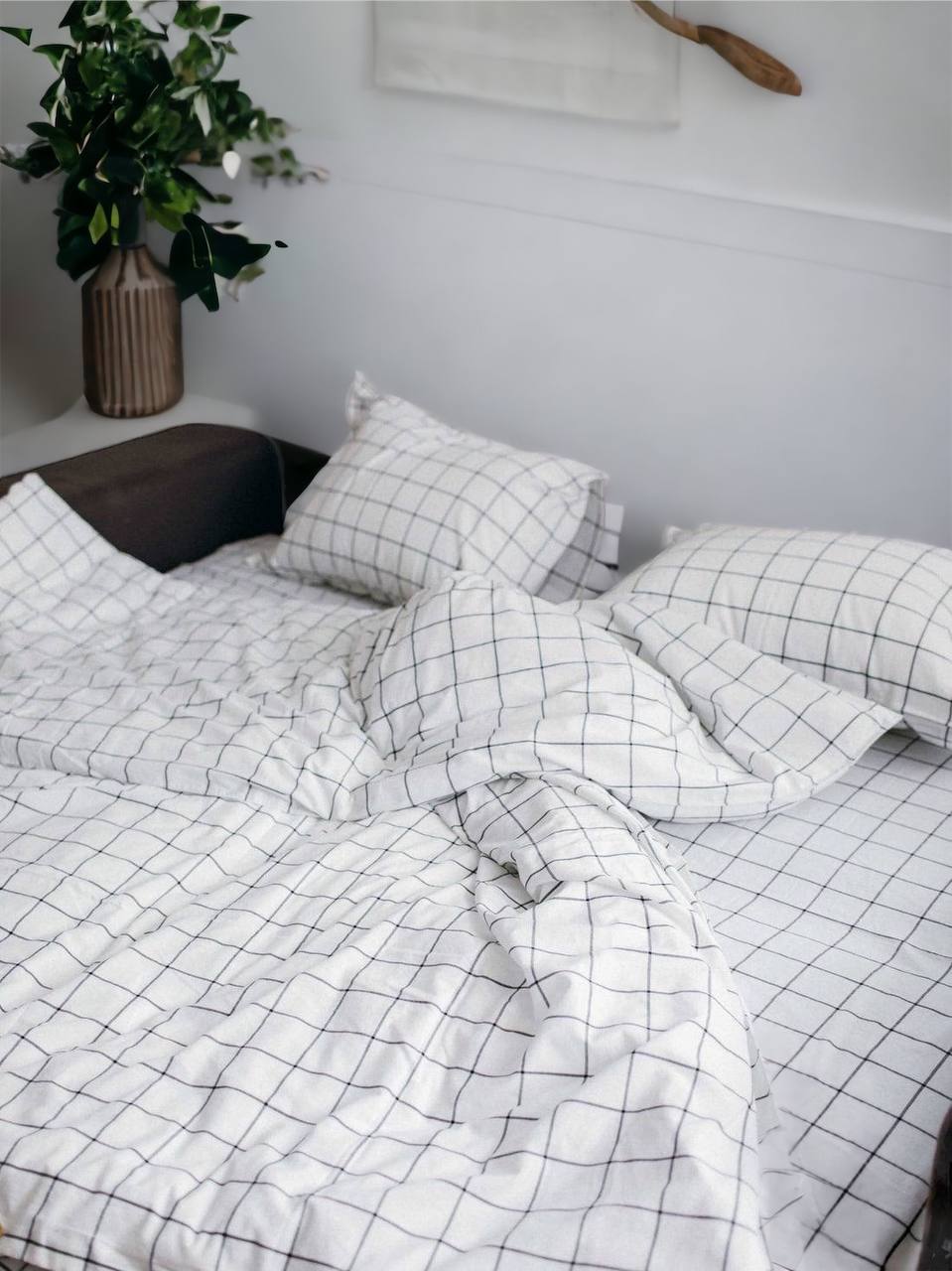Комплект постільної білизни із вареної бавовни Grid
