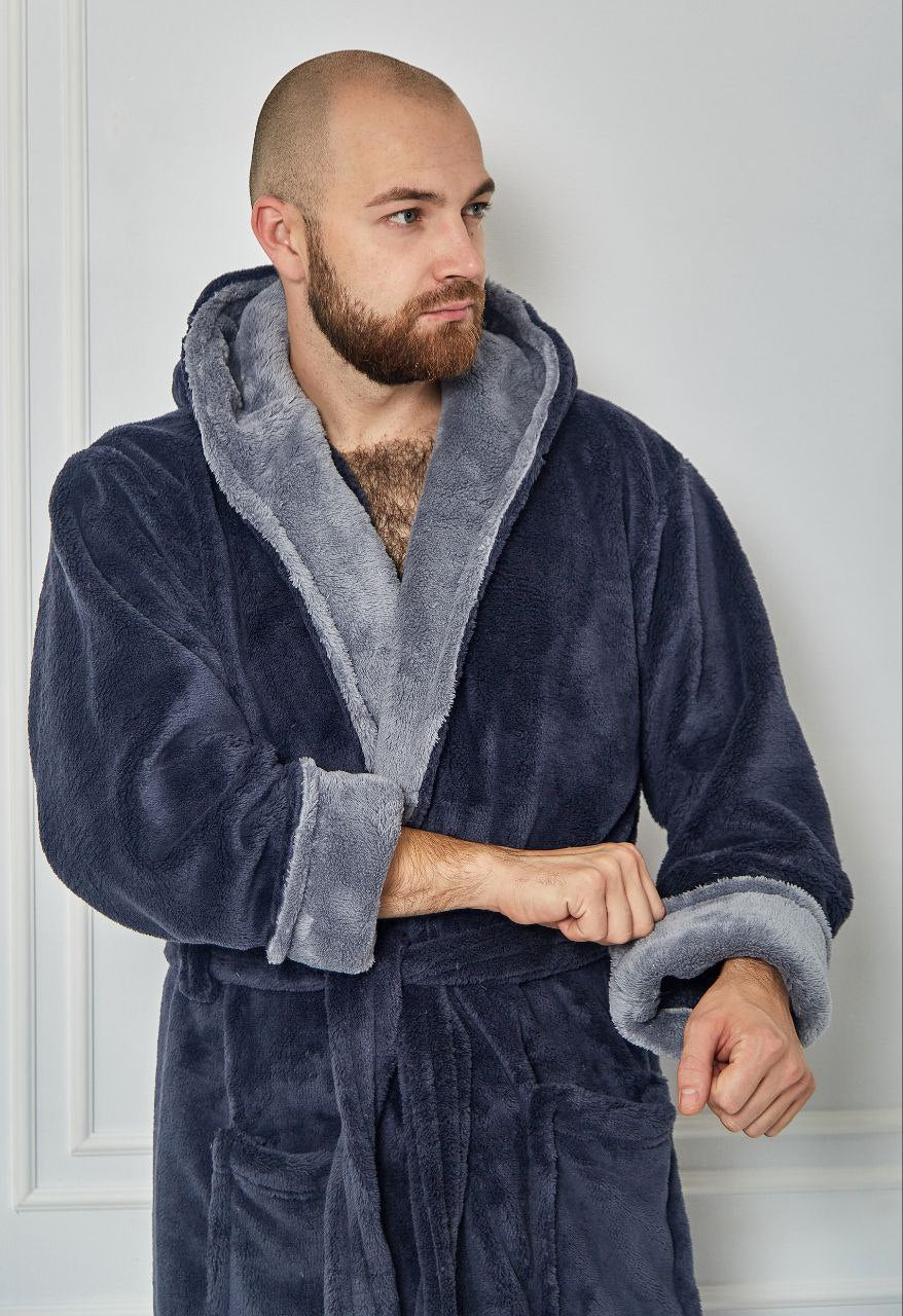 Чоловічий халат з велсофту