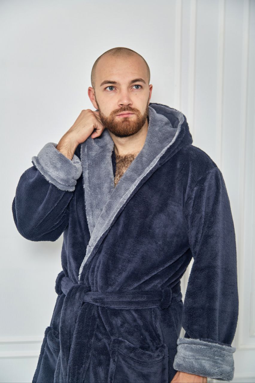 Чоловічий халат з велсофту