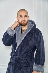 Чоловічий халат з велсофту