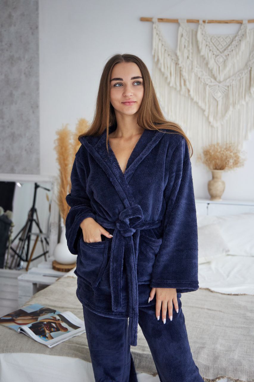 Піжама жіноча із велсофту шаль Ava