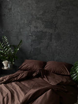 Комплект постільної білизни зі страйп сатину Chocolate