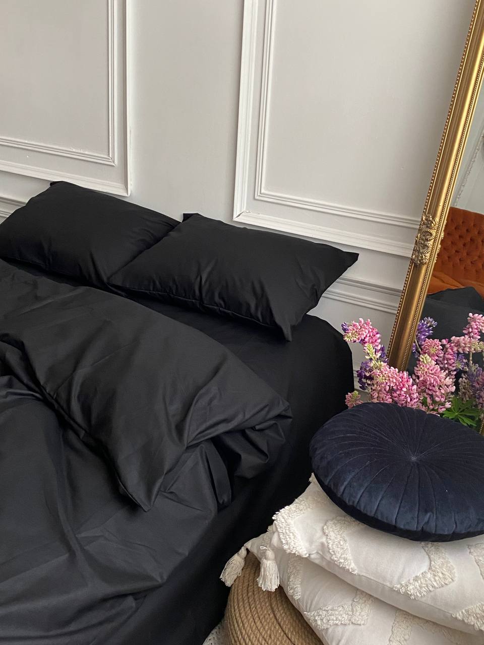 Комплект постільної білизни із бязі Black