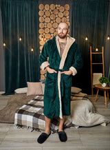 Чоловічий халат з велсофту