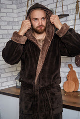 Чоловічий халат з велсофту