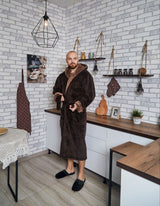 Чоловічий халат з велсофту