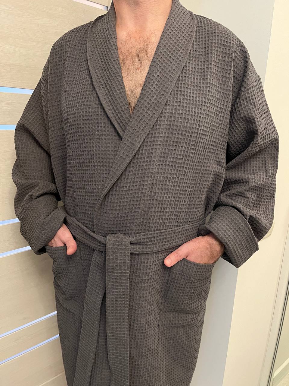 Чоловічий халат вафельний Unity