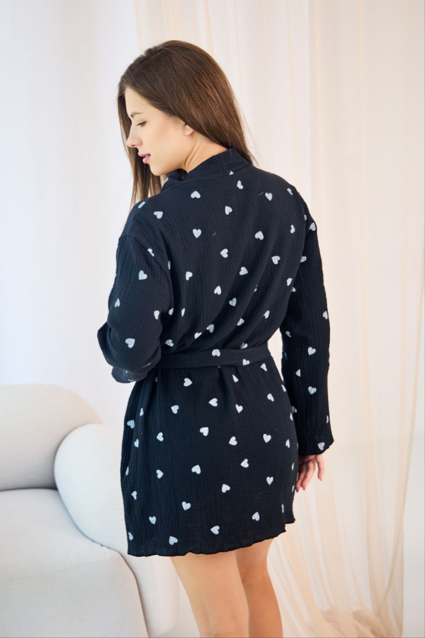 Жіночий халат мусліновий Love