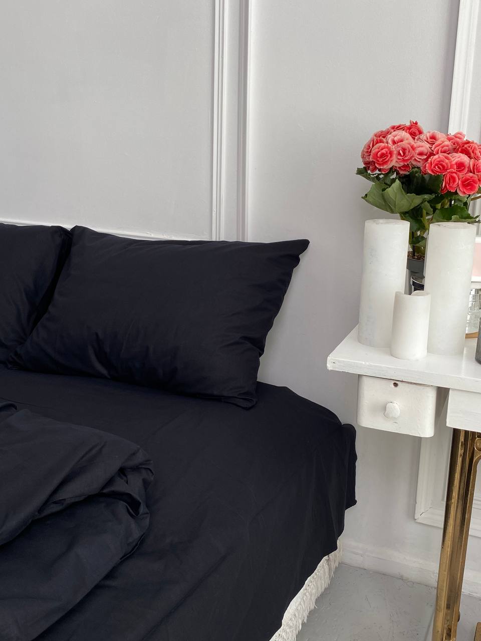 Комплект постільної білизни із ранфорсу Black