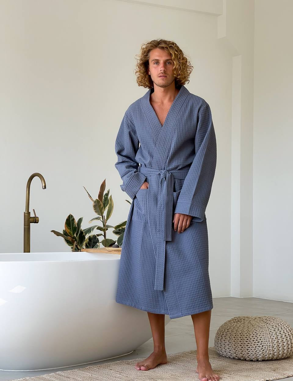 Чоловічий халат вафельний Kimono