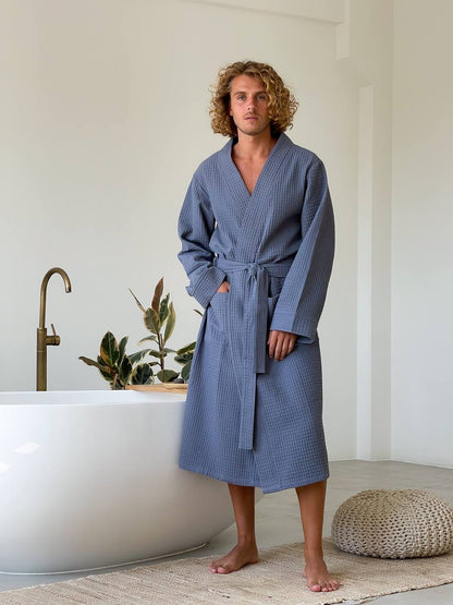 Чоловічий халат вафельний Kimono