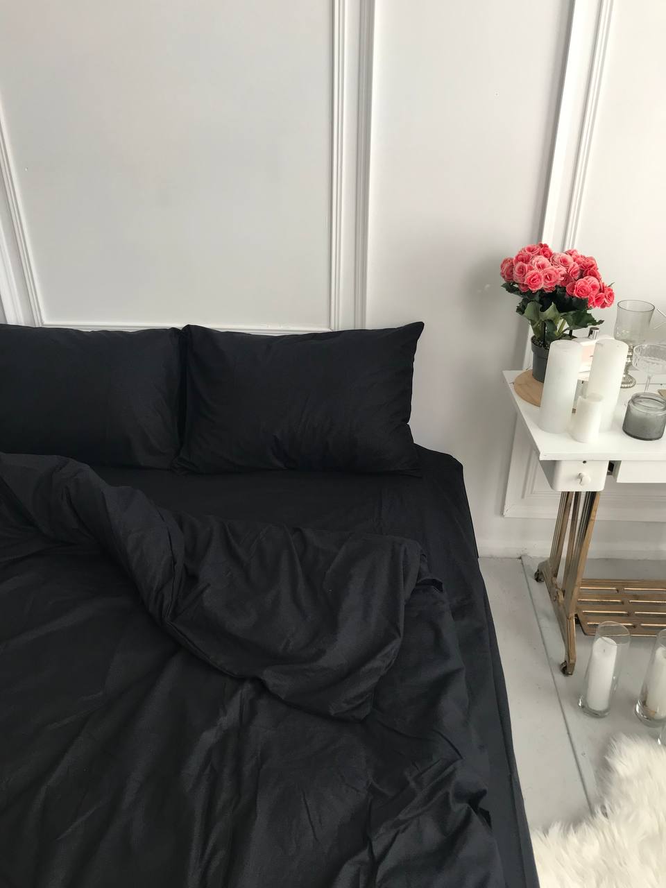Комплект постільної білизни із ранфорсу Black