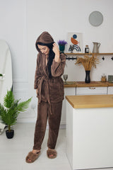 Піжама жіноча із велсофту шаль Ava