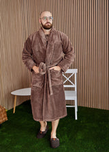 Чоловічий халат з велсофту (шаль)