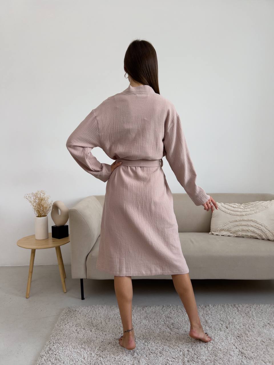 Жіночий халат мусліновий Latte