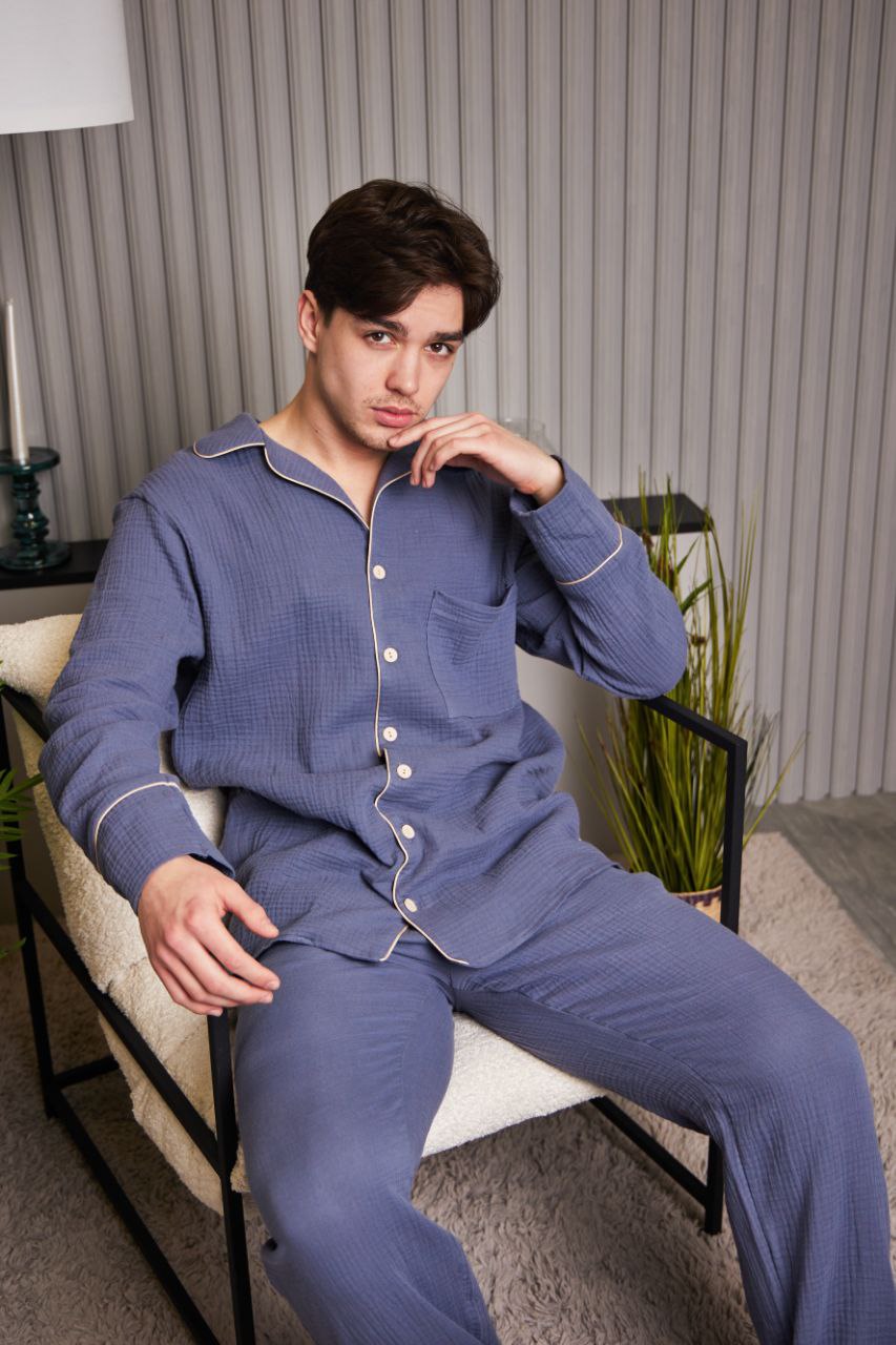 Піжама чоловіча муслінова Weekend Edition