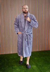 Чоловічий халат з велсофту (шаль)