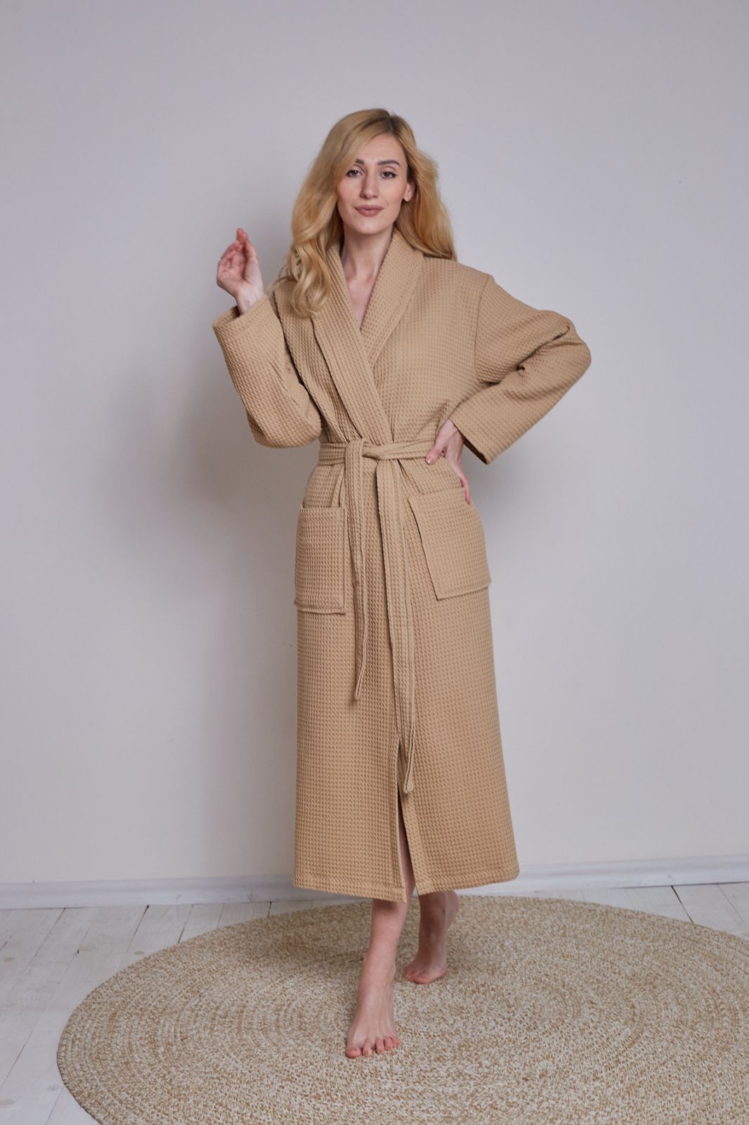 Жіночий халат вафельний Ideal