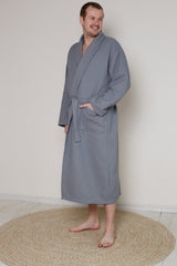 Чоловічий халат вафельний Ideal